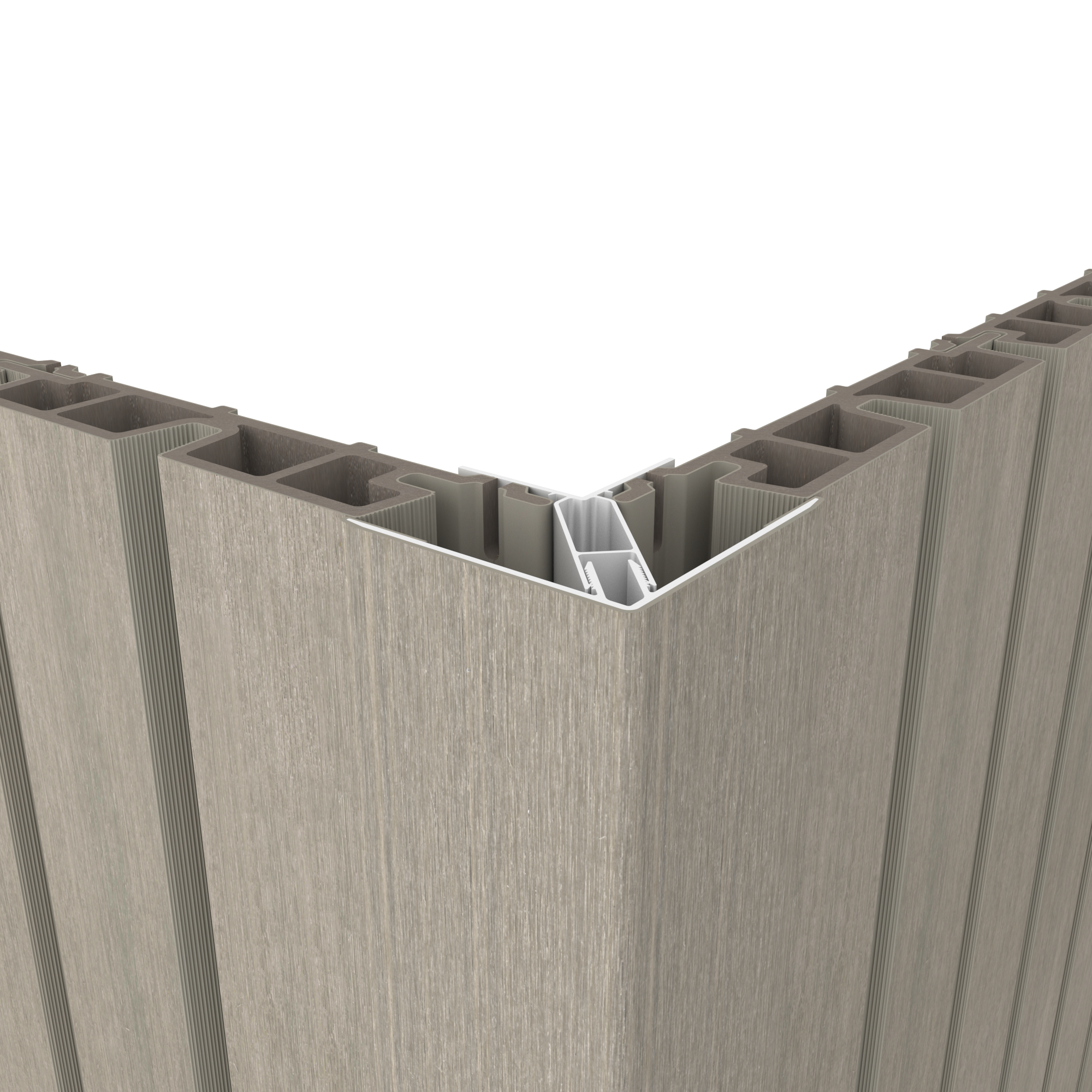 Castellation Pro Außeneckprofil – Ecklösung WPC Fassadenverkleidung
