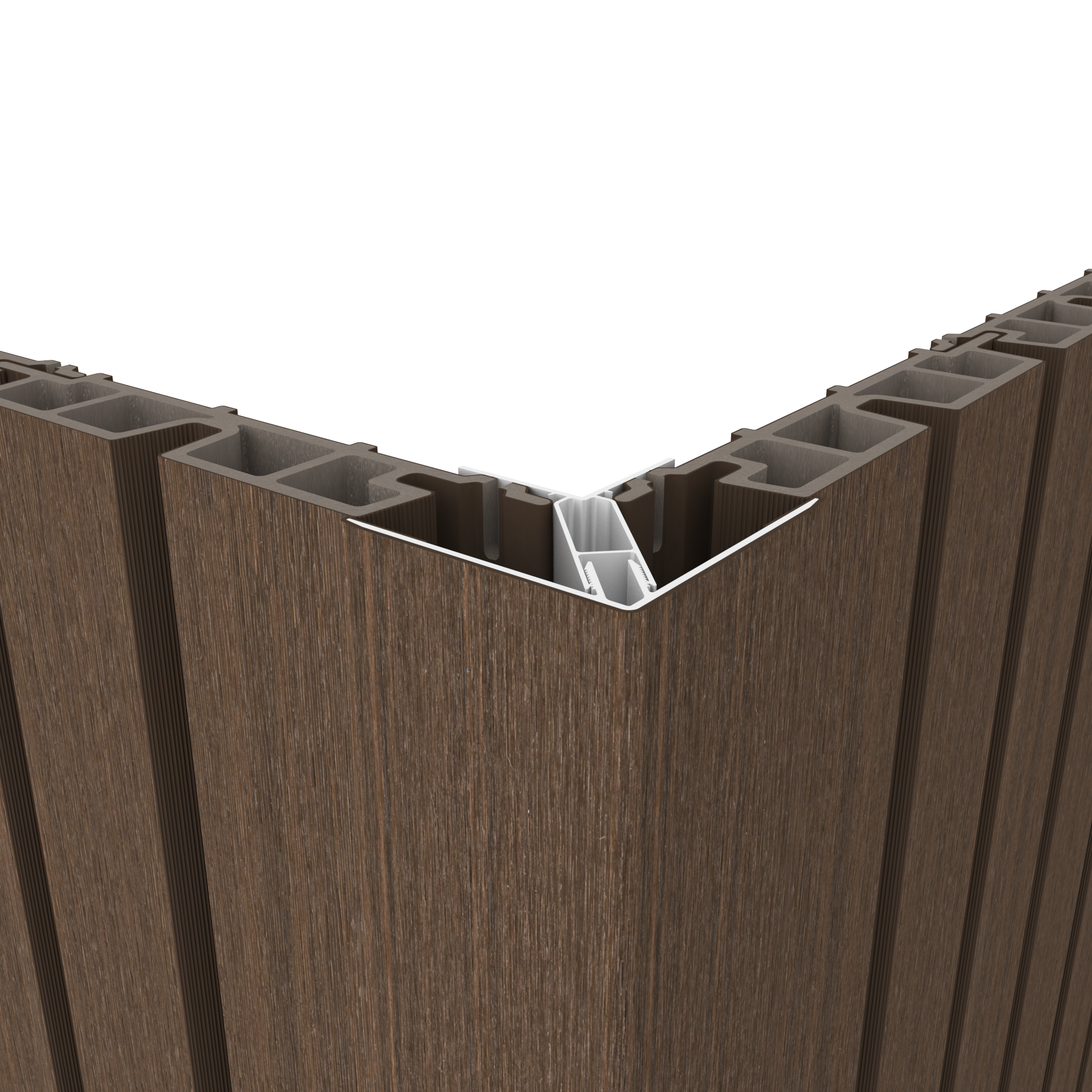 Castellation Pro Außeneckprofil – Ecklösung WPC Fassadenverkleidung