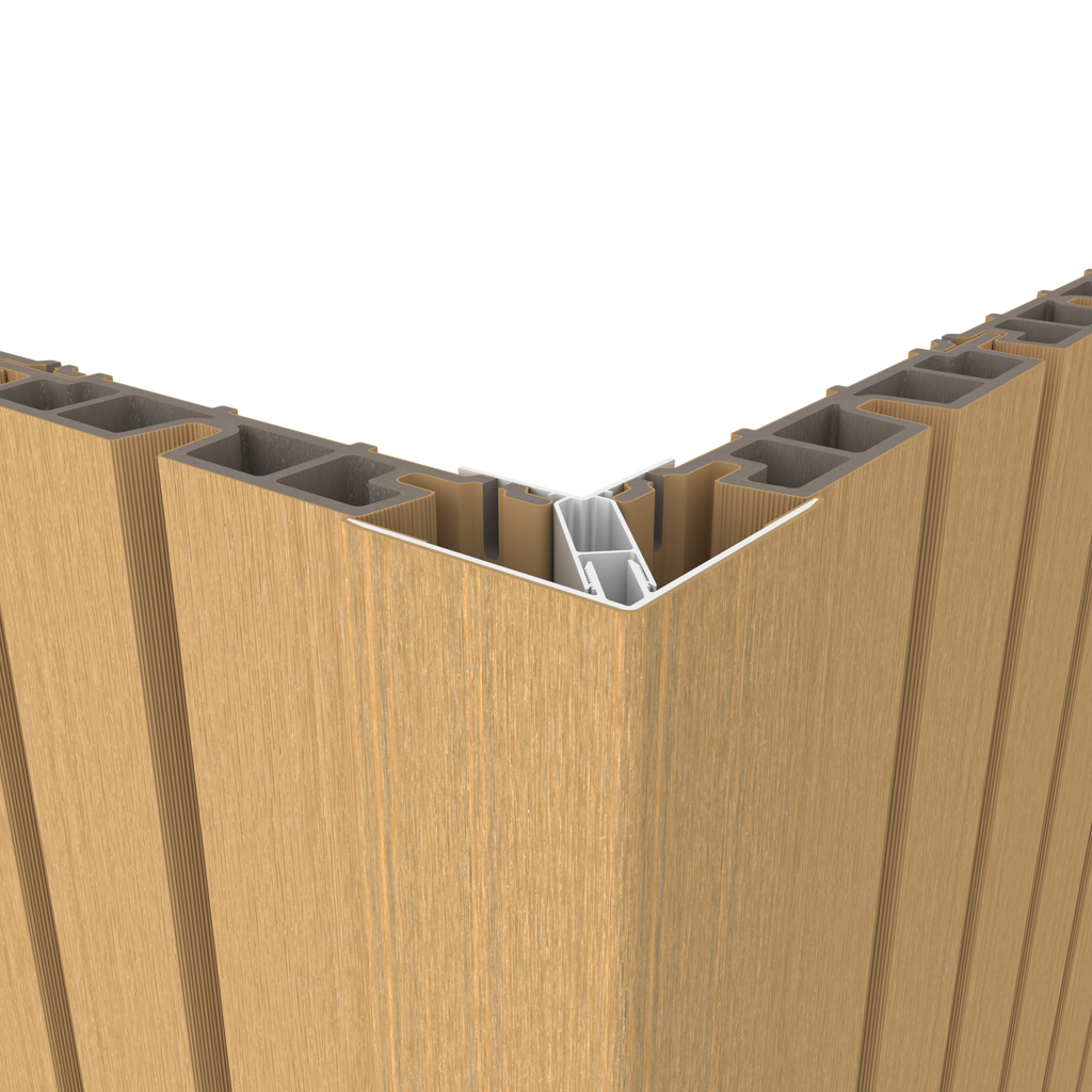 Castellation Pro Außeneckprofil – Ecklösung WPC Fassadenverkleidung