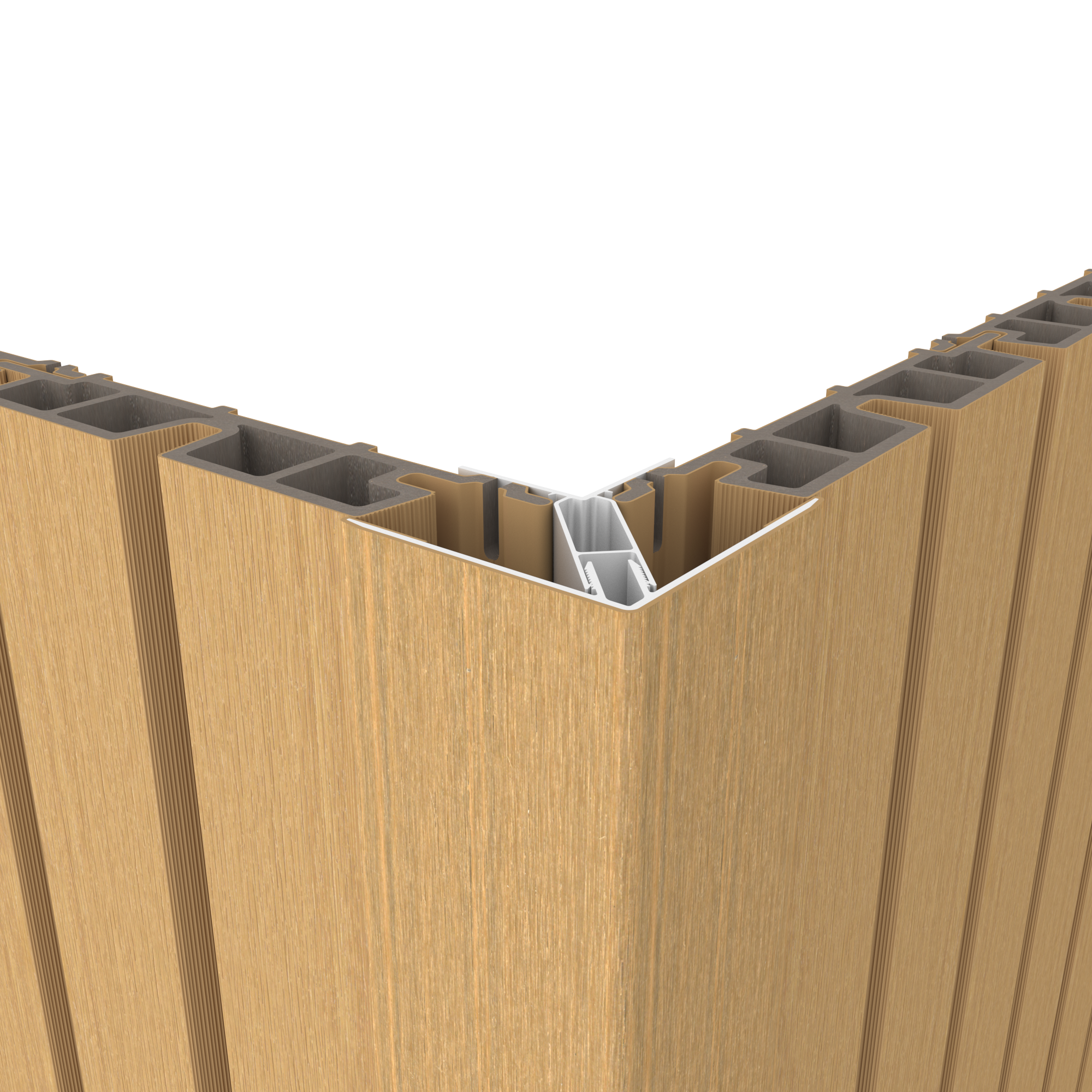 Castellation Pro Außeneckprofil – Ecklösung WPC Fassadenverkleidung