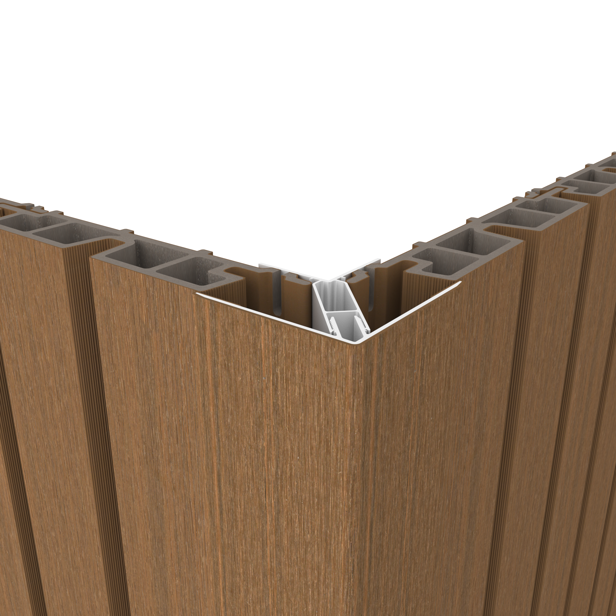 Castellation Pro Außeneckprofil – Ecklösung WPC Fassadenverkleidung
