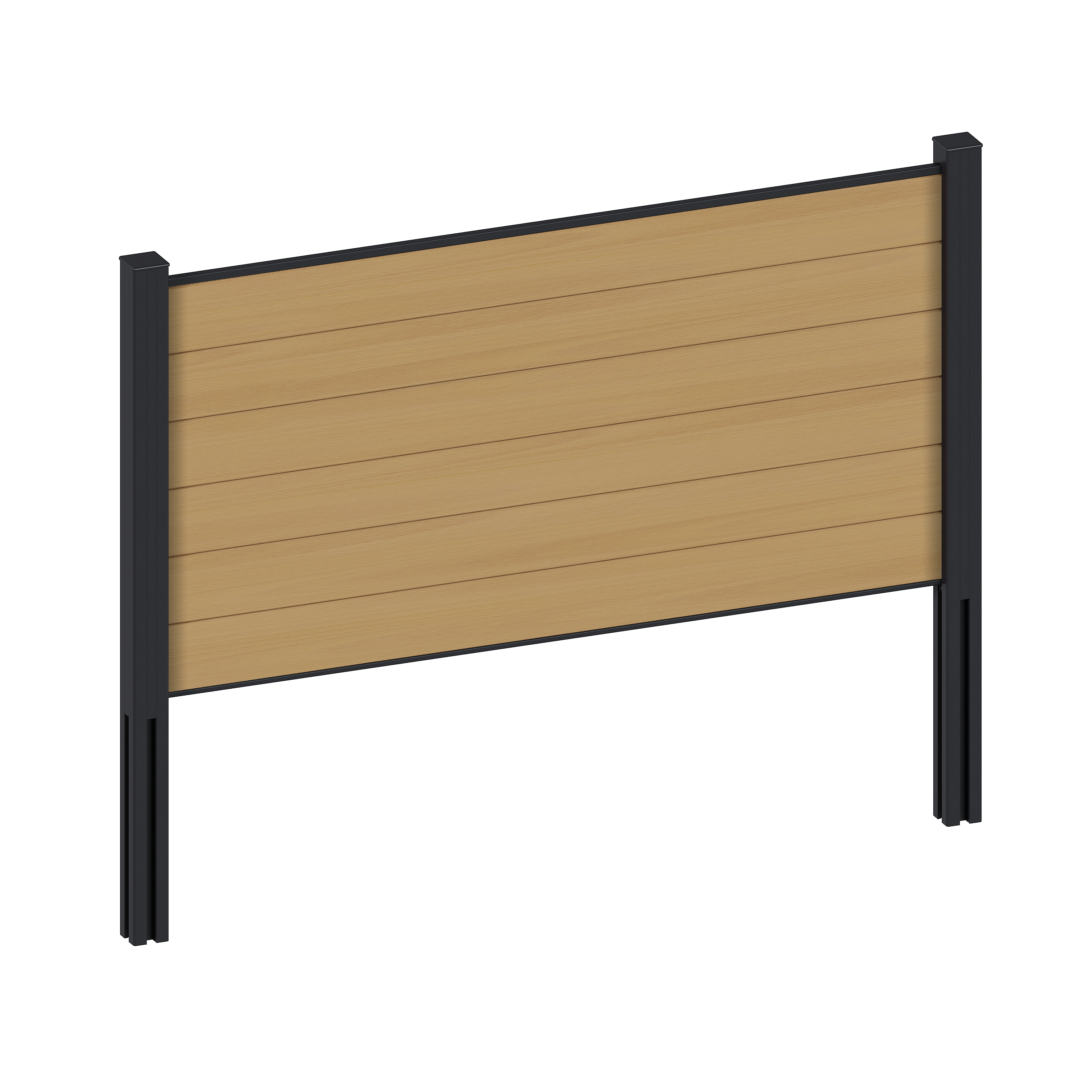 WPC Zaunelement Portland – Gartenzaun im Holzlook