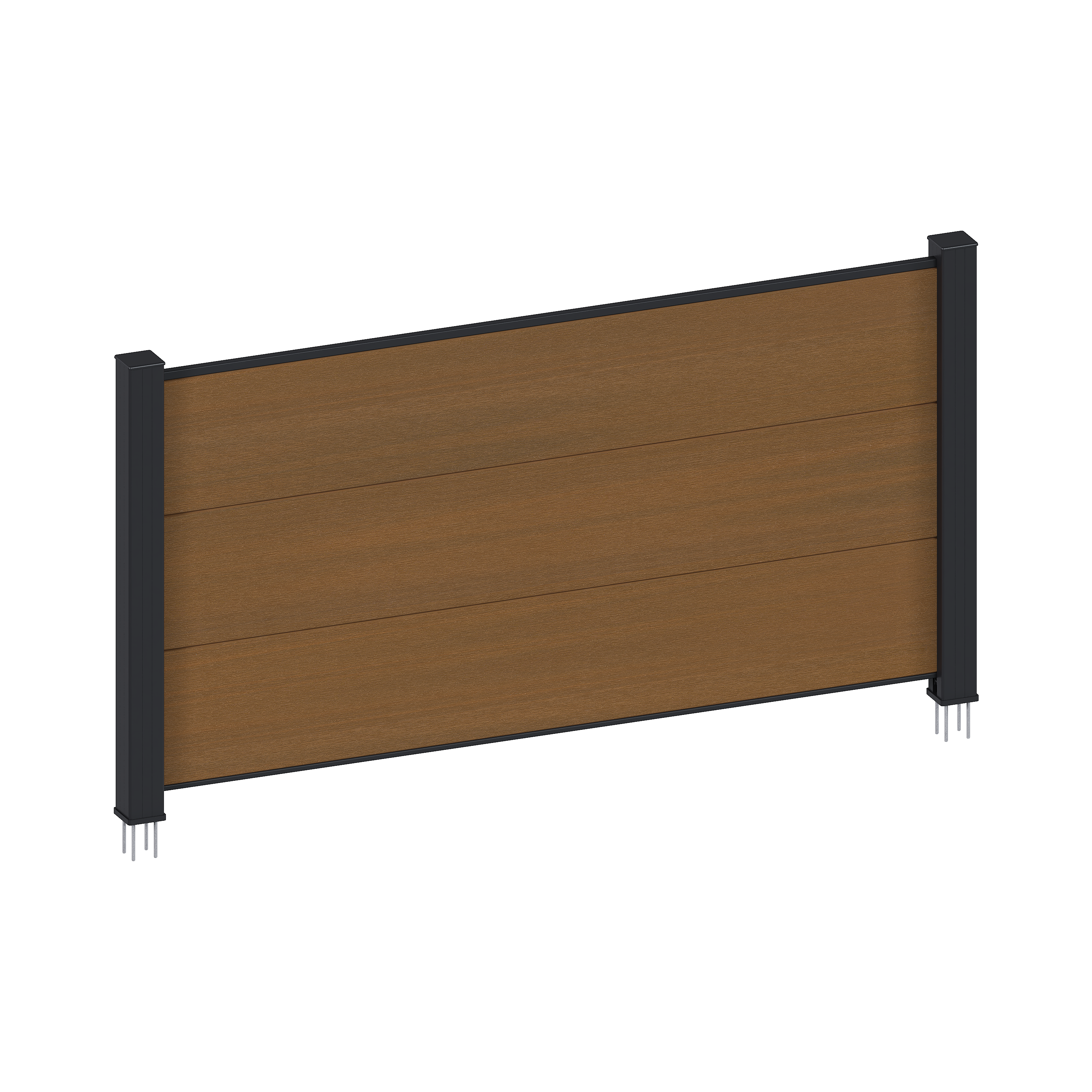 WPC Zaunelement Castello – Eleganter Gartenzaun WPC
